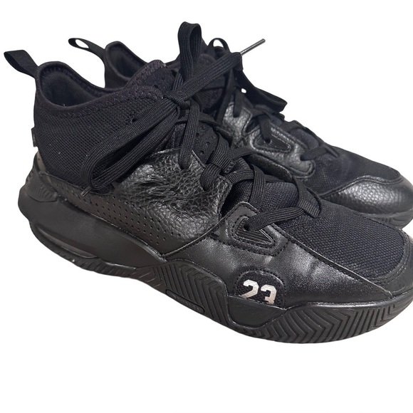 Nike Air Jordan Stay Loyal 2 Black & Silver Leather Sneaker Shoes 23, US 8.5 EUC - Picture 17 of 17